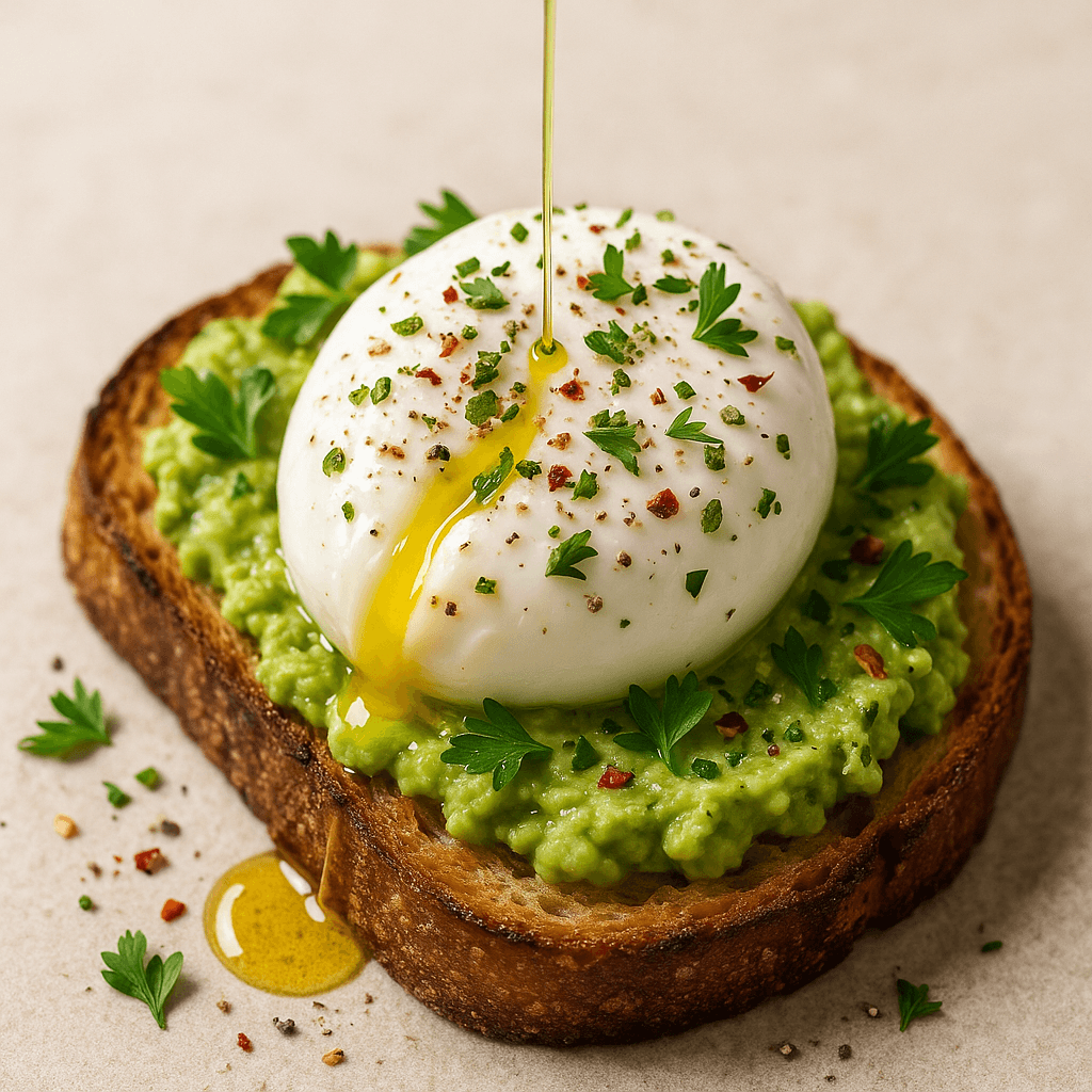 Avocado Toast with Poached Egg step photo