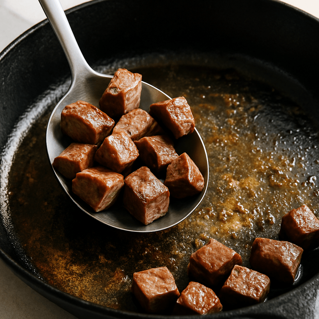 Garlic Butter Steak Bites step photo