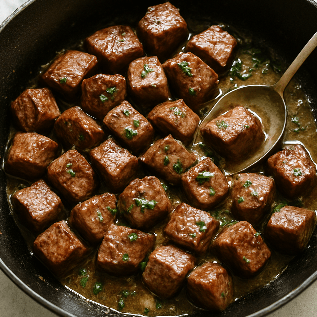 Garlic Butter Steak Bites step photo