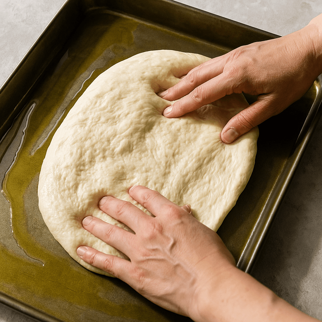 Homemade Focaccia step photo