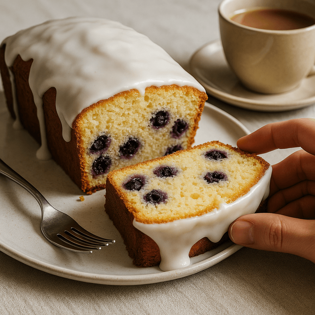 Lemon Blueberry Pound Cake step photo