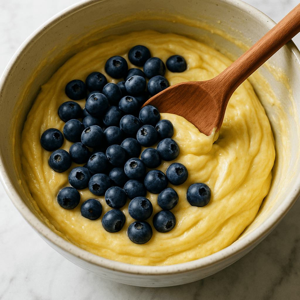 Lemon Blueberry Pound Cake step photo