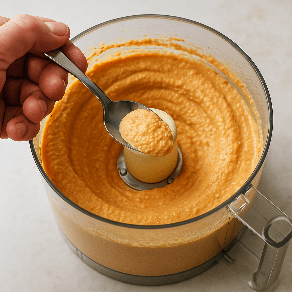 Roasted Red Pepper Hummus step photo