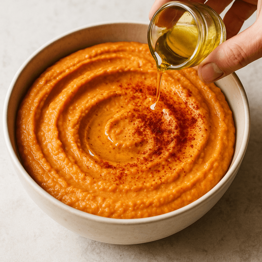 Roasted Red Pepper Hummus step photo