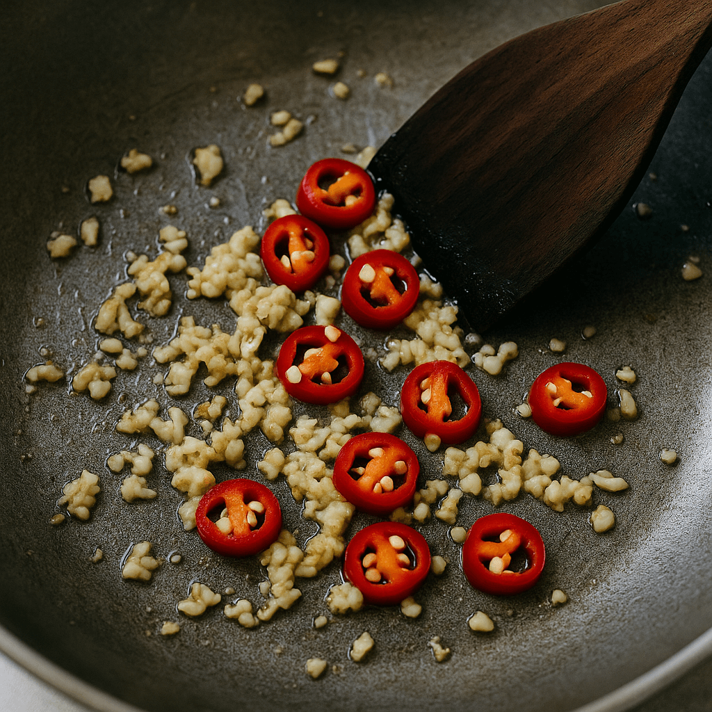 Spicy Thai Basil Chicken step photo