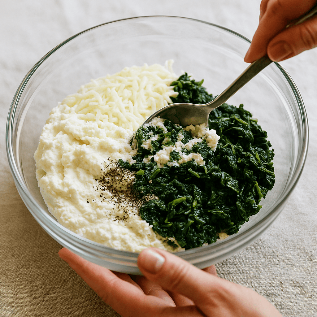 Spinach Ricotta Calzones step photo