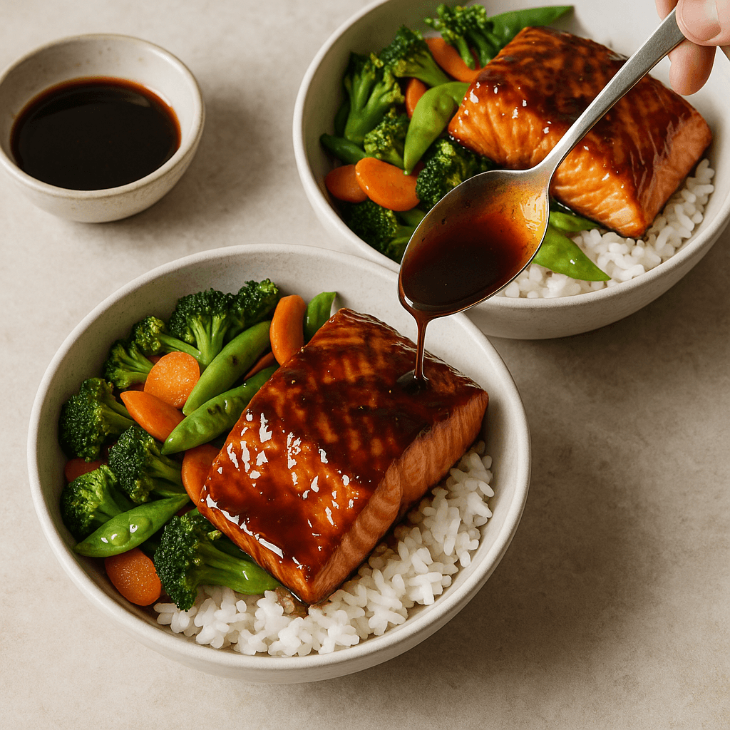 Teriyaki Salmon Bowl step photo
