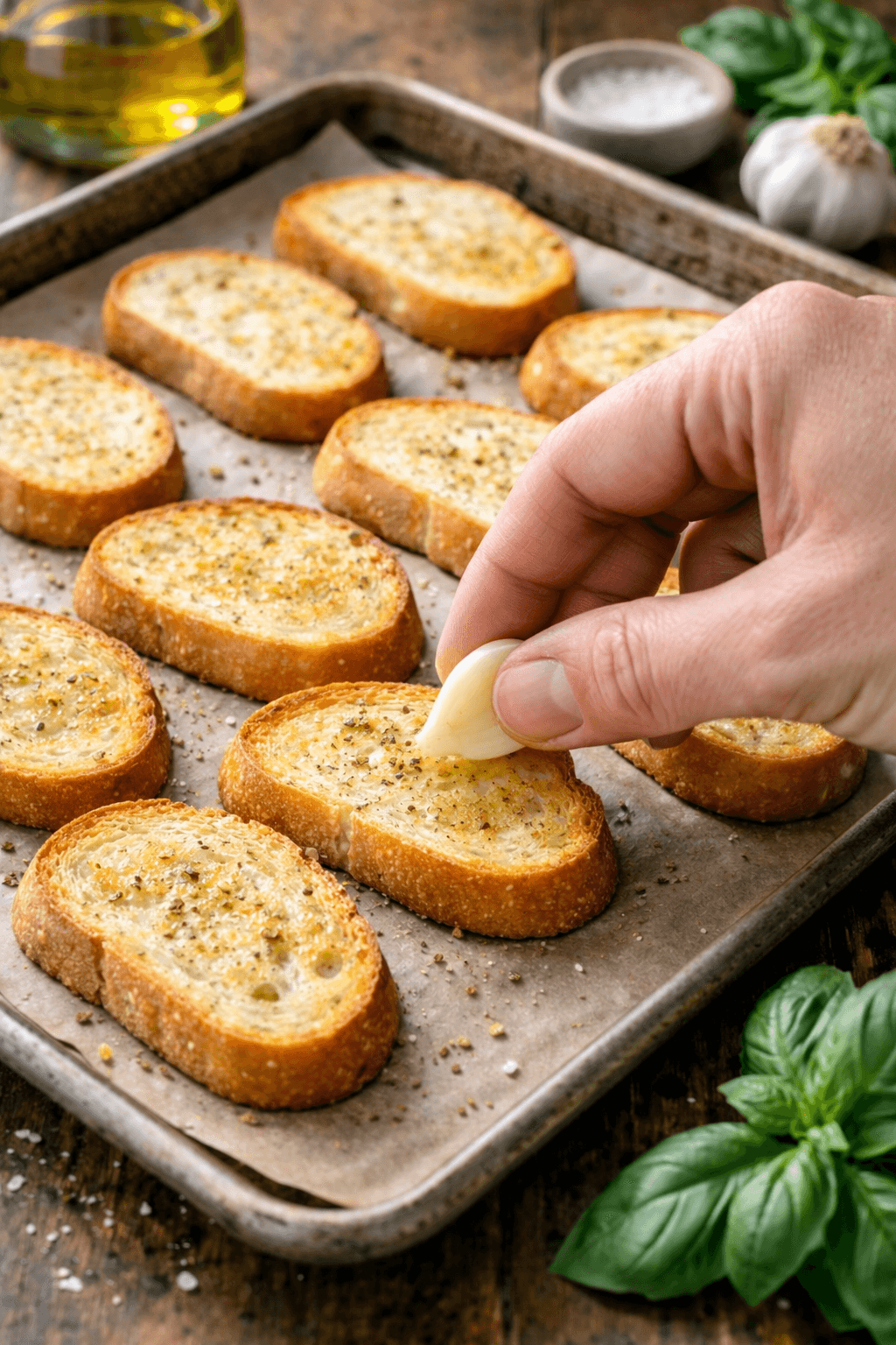 Fresh Tomato Basil Bruschetta step photo