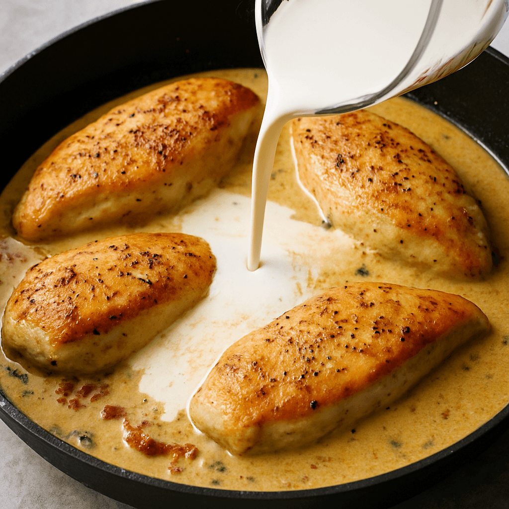 Creamy Tuscan Garlic Chicken step photo
